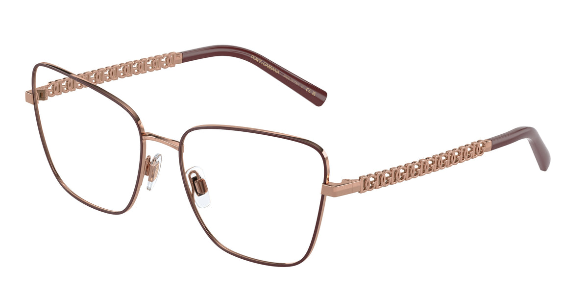 Dolce&Gabbana DG1346 Pink Gold/Matte Bordeaux Eyeglasses