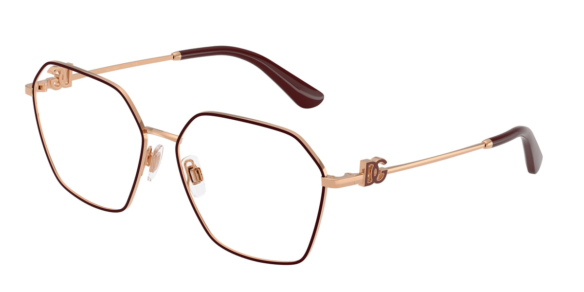 Dolce&Gabbana DG1366 Pink Gold/Bordeaux Eyeglasses