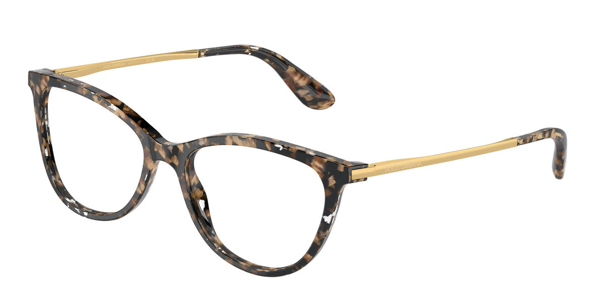 Dolce&Gabbana DG3258 Cube Black/Gold Eyeglasses