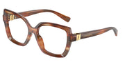 Dolce&Gabbana DG3413 Striped Brown Eyeglasses