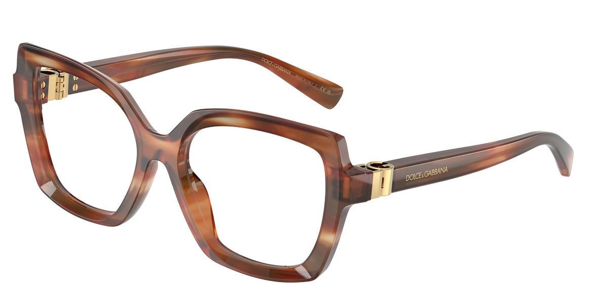 Dolce&Gabbana DG3413 Striped Brown Eyeglasses