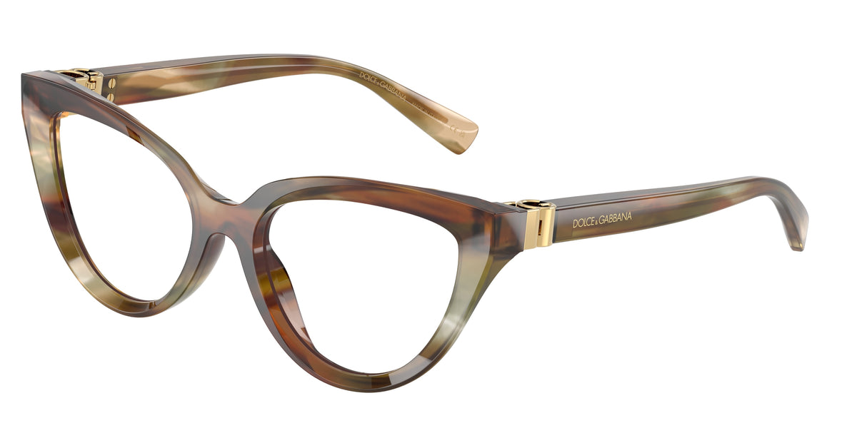 Dolce&Gabbana DG3414 Striped Ochre Eyeglasses