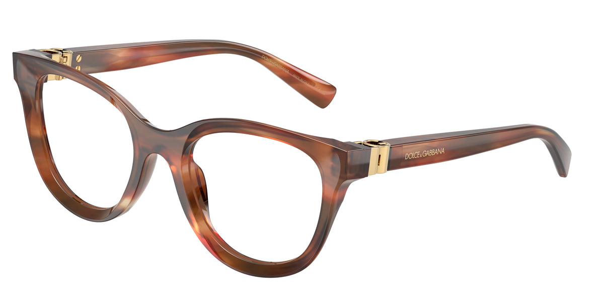 Dolce&Gabbana DG3437 Striped Brown Eyeglasses