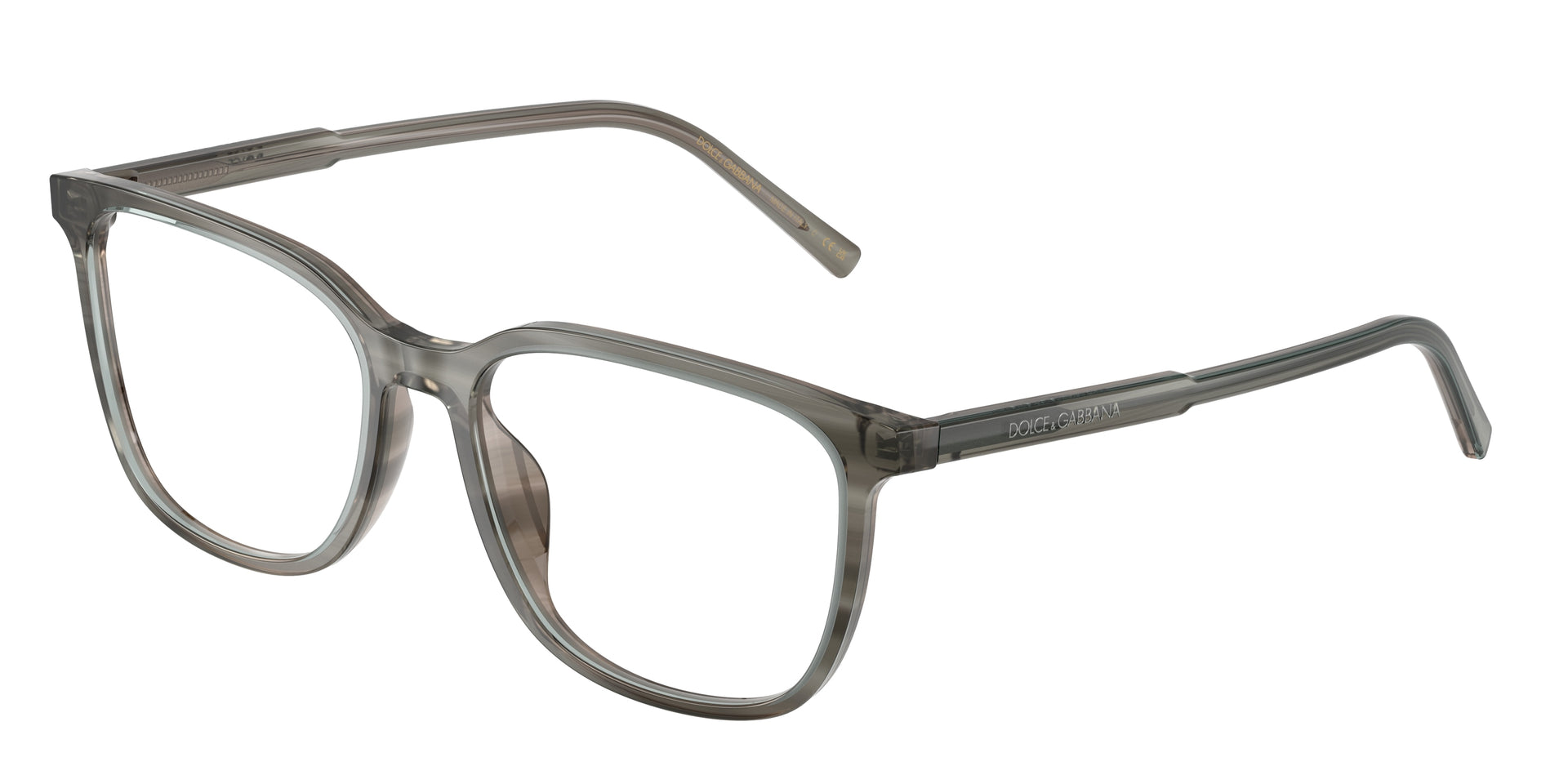 Dolce&Gabbana DG3445 Transparent Grey On Striped Grey Eyeglasses