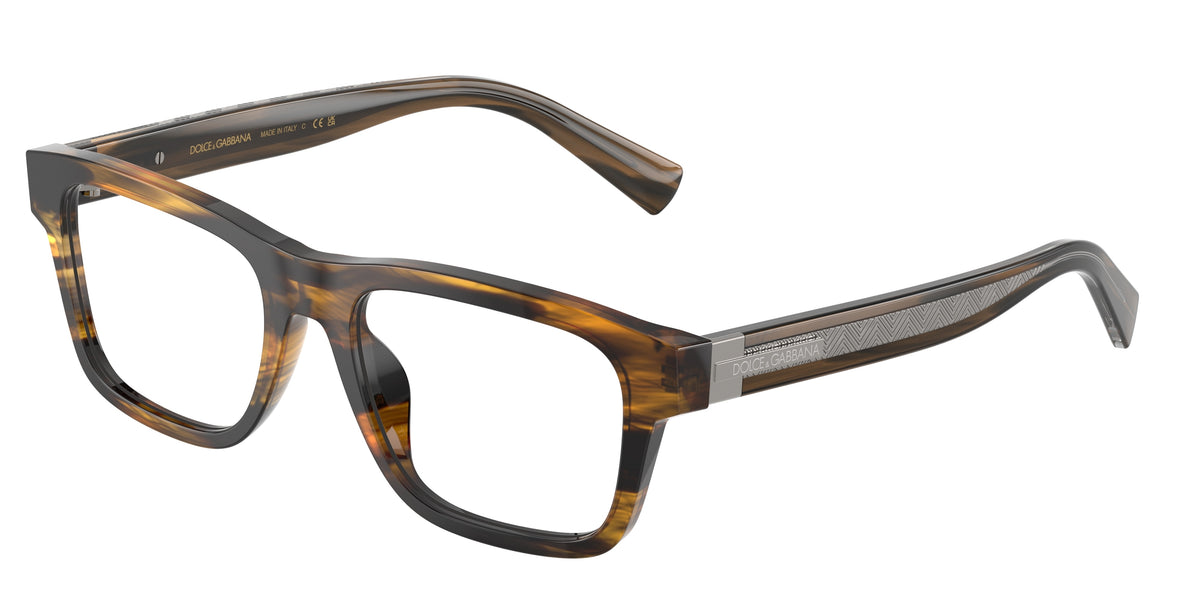 Dolce&Gabbana DG3446 Striped Brown Eyeglasses