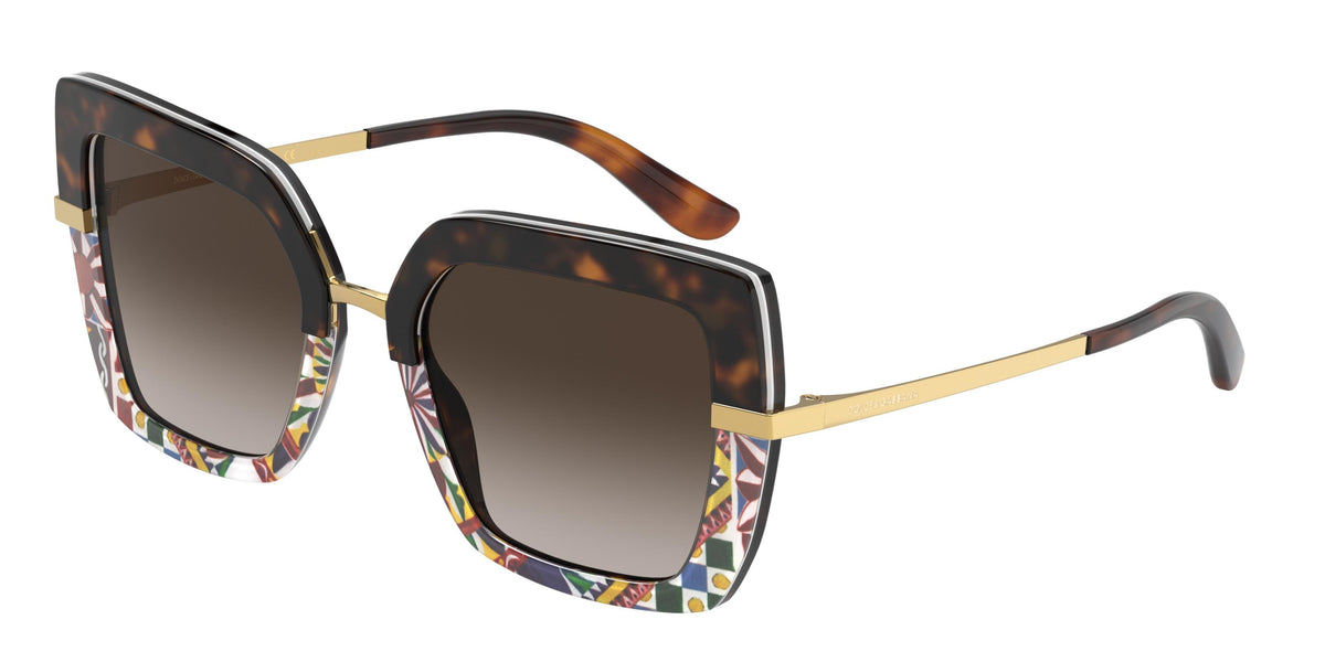 Dolce&Gabbana DG4373F Havana/Print Carretto Sunglasses