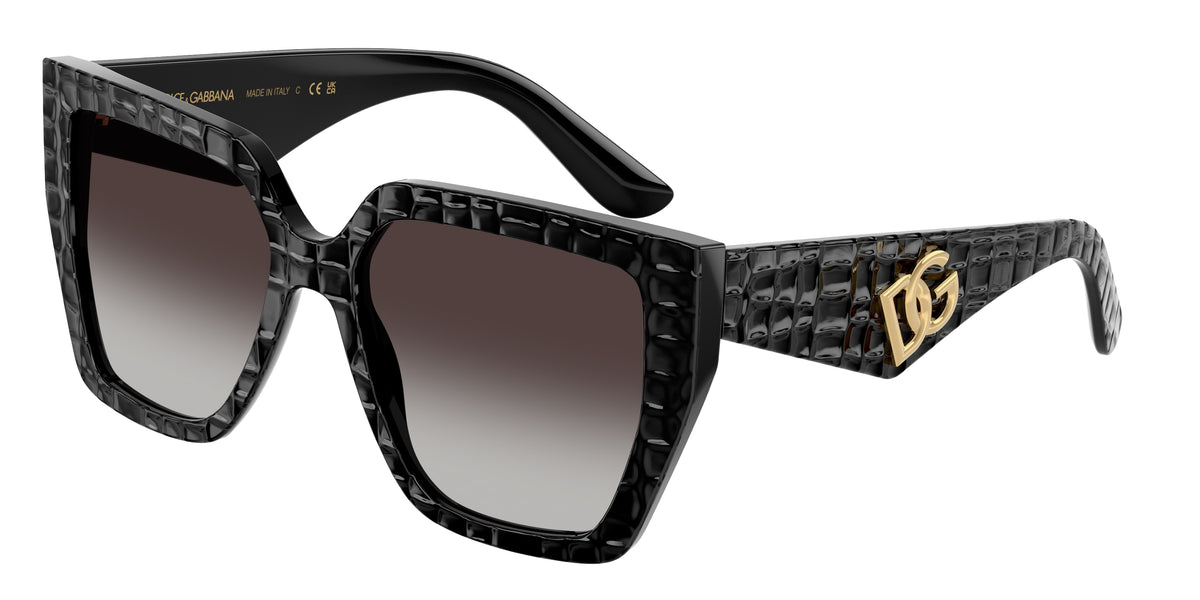 Dolce&Gabbana DG4438 Black Texture Cocco Sunglasses