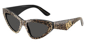Dolce&Gabbana DG4439 Leo Brown On Black Sunglasses