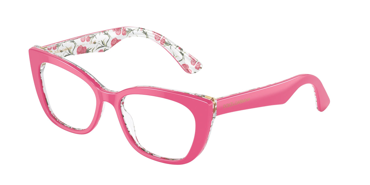 Dolce&Gabbana DX3357 Pink On Pink Flowers Eyeglasses Kids