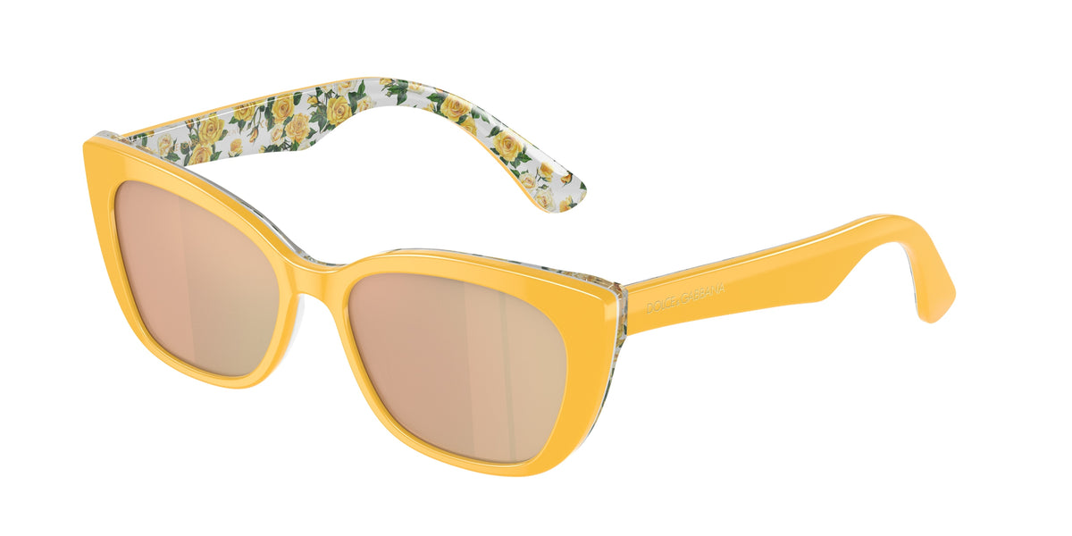 Dolce&Gabbana DX4427 Yellow On Yellow Roses Sunglasses Kids