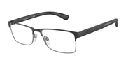 Emporio Armani EA1052 Rubber Black & Gunmetal Eyeglasses