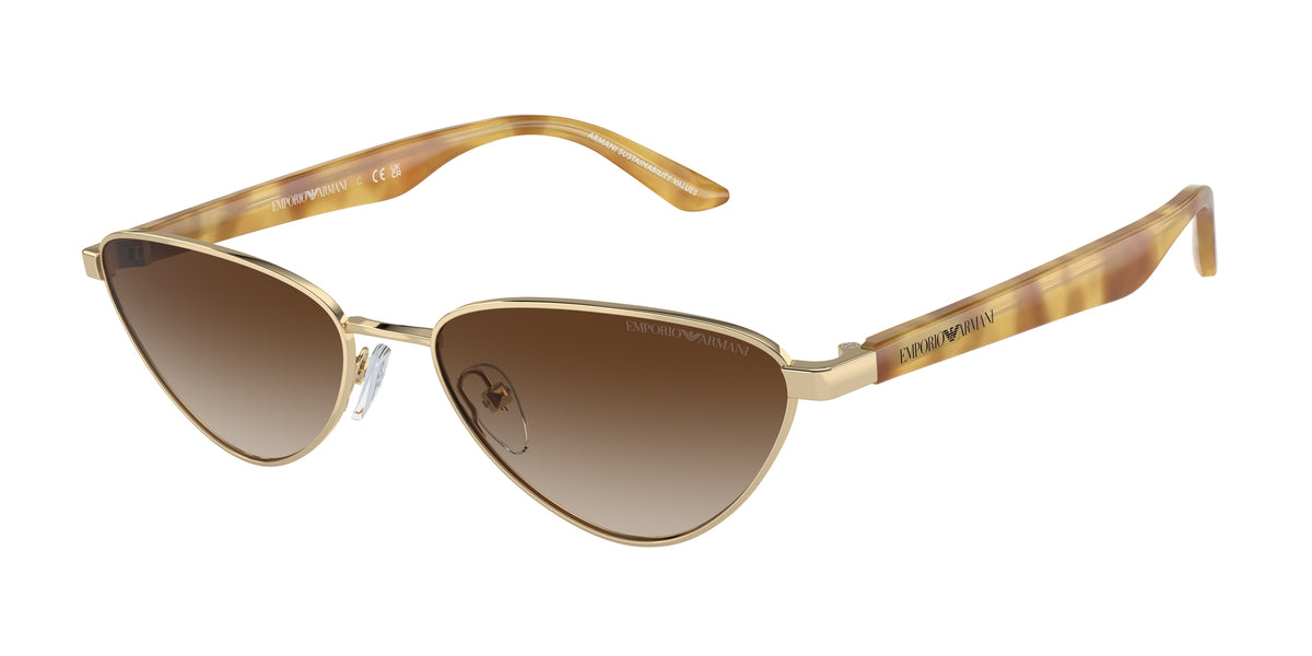 Emporio Armani EA2153 Shiny Pale Gold Sunglasses