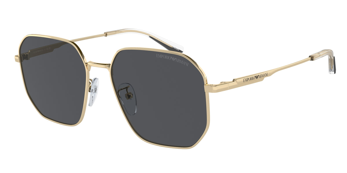 Emporio Armani EA2154D Shiny Pale Gold Sunglasses