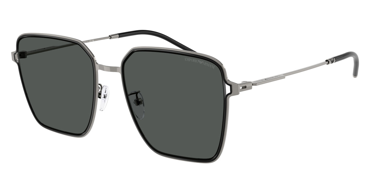 Emporio Armani EA2159D Shiny Gunmetal/Black Sunglasses