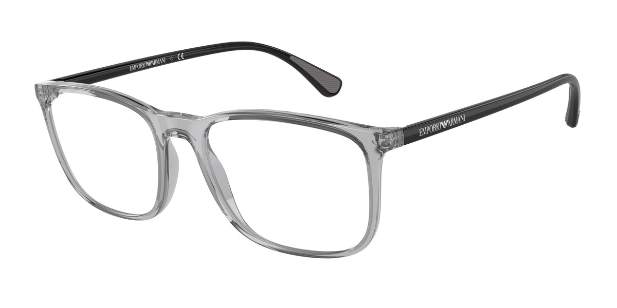 Emporio Armani EA3177 Shiny Transparent Grey Eyeglasses
