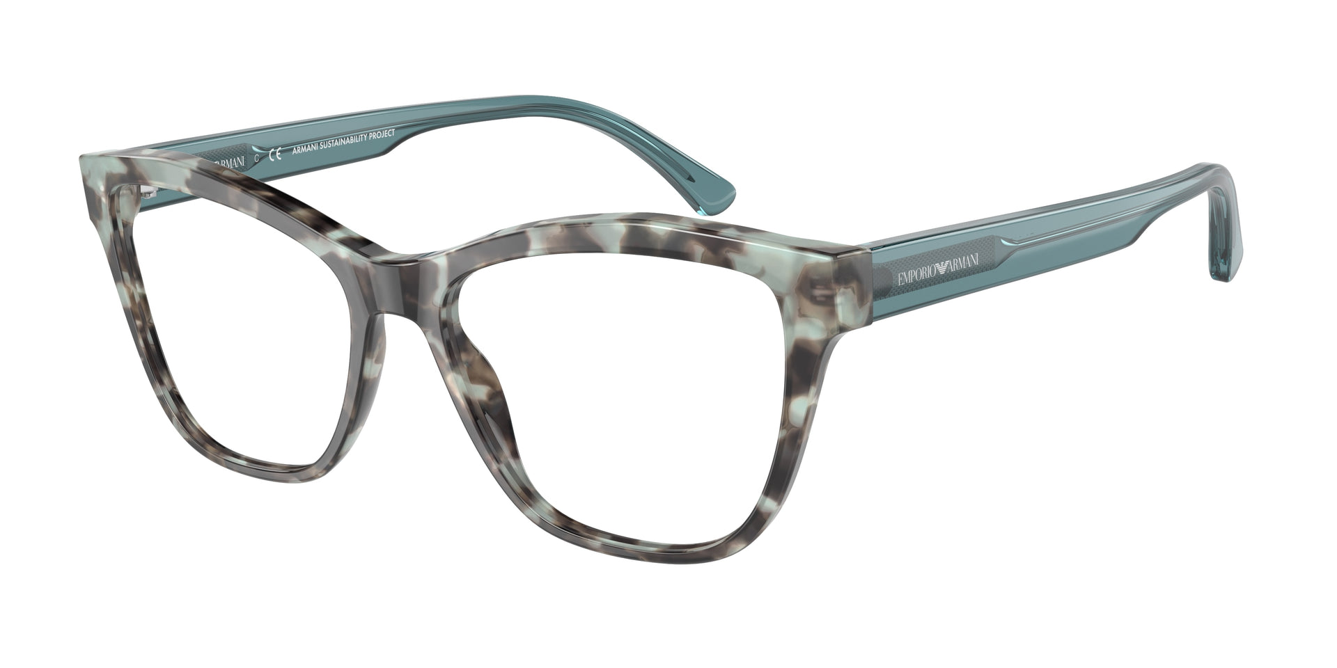 Emporio Armani EA3193 Shiny Blue Havana Eyeglasses