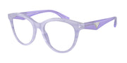 Emporio Armani EA3236 Shiny Striped Lilac Eyeglasses