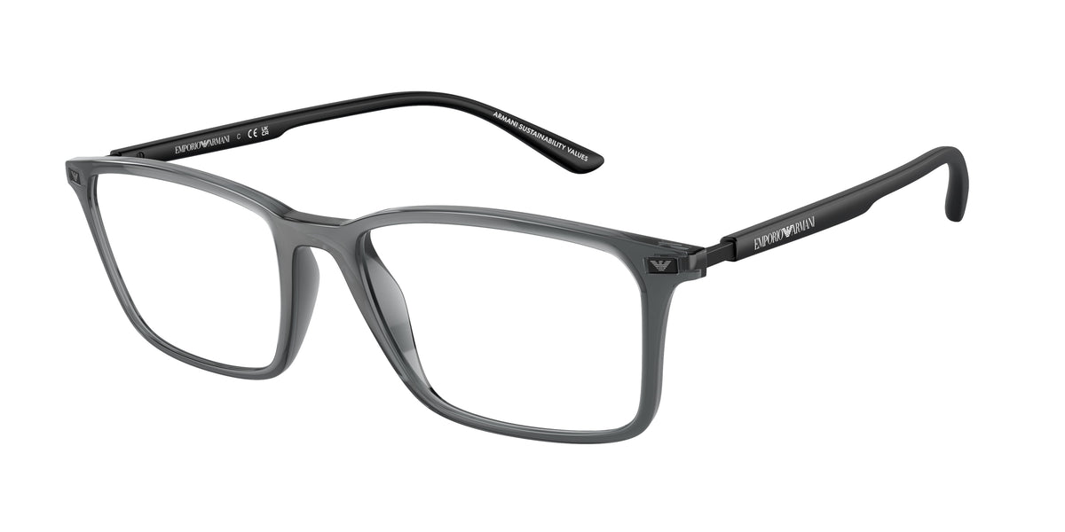 Emporio Armani EA3237 Shiny Transparent Black Eyeglasses