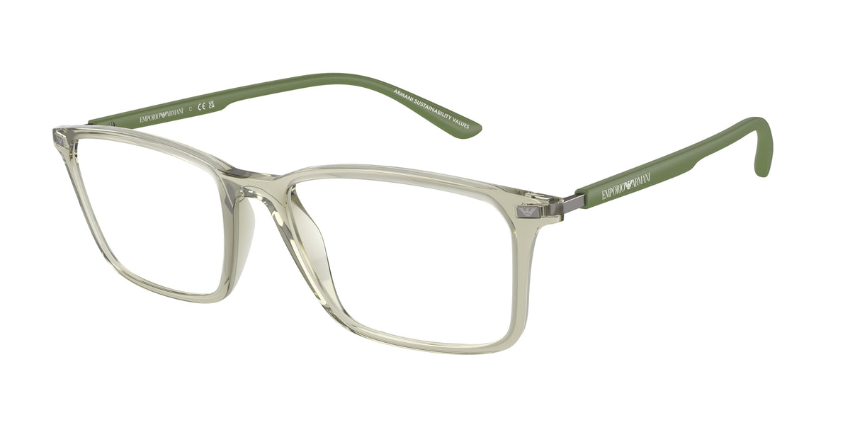 Emporio Armani EA3237 Shiny Transparent Green Eyeglasses