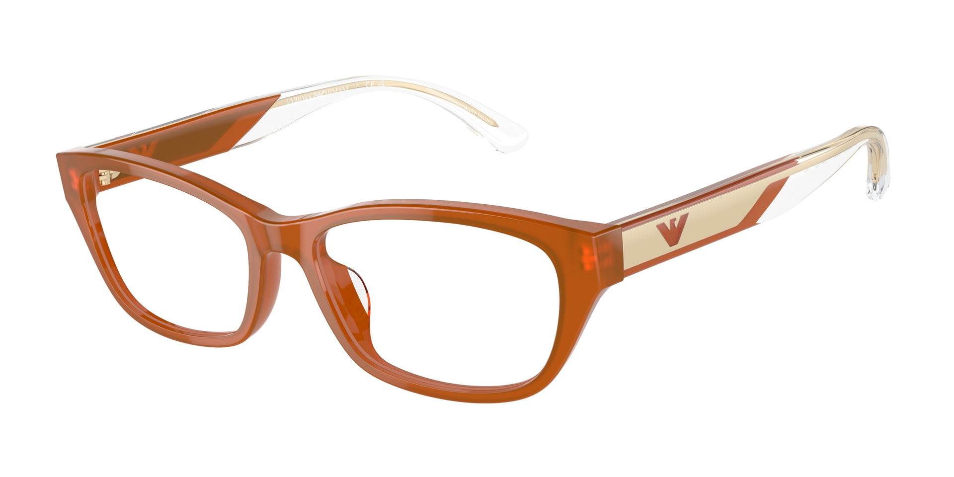 Emporio Armani EA3238U Shiny Opaline Orange Eyeglasses