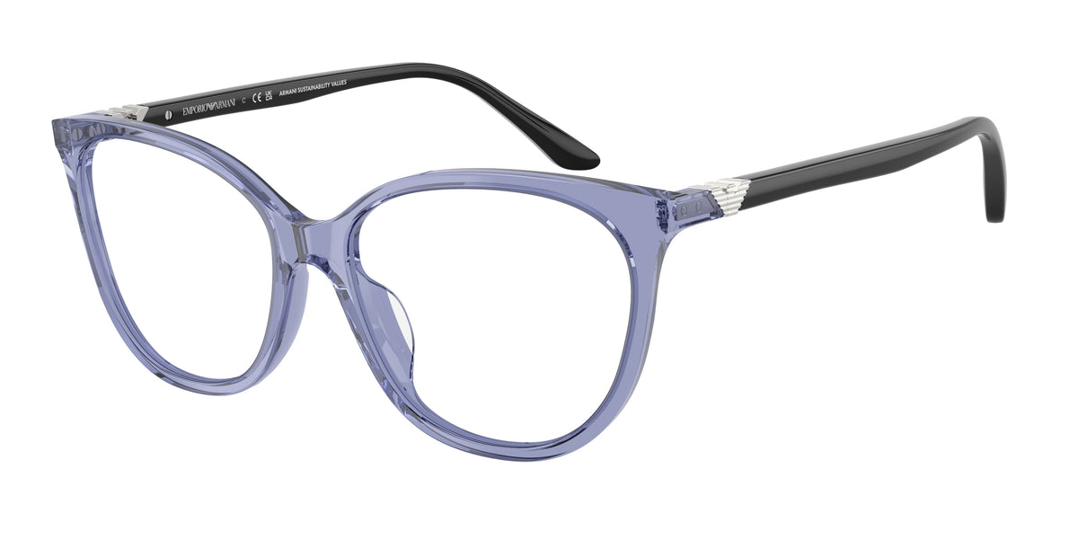 Emporio Armani EA3249U Shiny Transparent Blue Eyeglasses