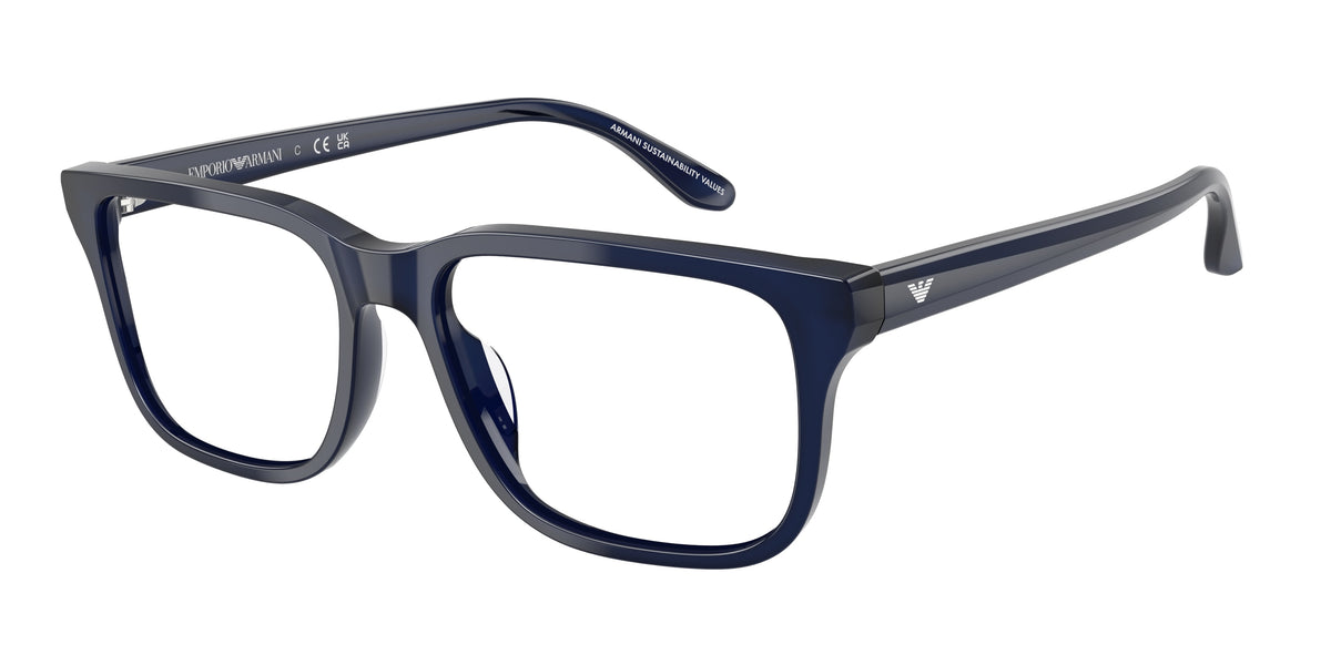 Emporio Armani EA3250U Shiny Opalescent Blue Eyeglasses