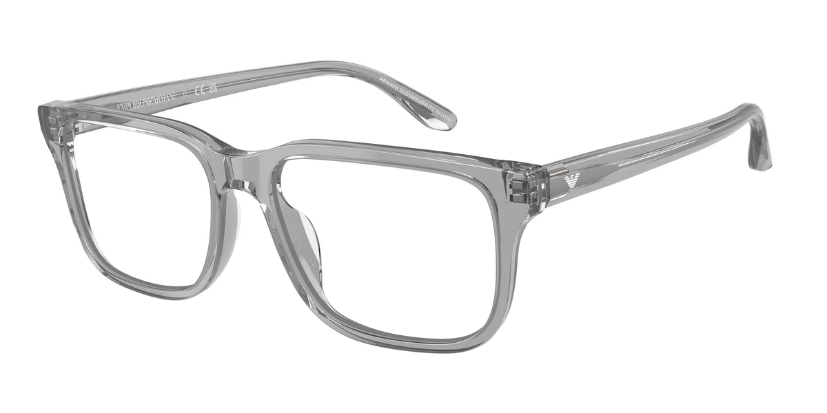 Emporio Armani EA3250U Shiny Transparent Grey Eyeglasses