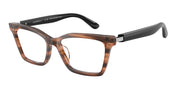 Emporio Armani EA3261U Shiny Striped Brown Eyeglasses