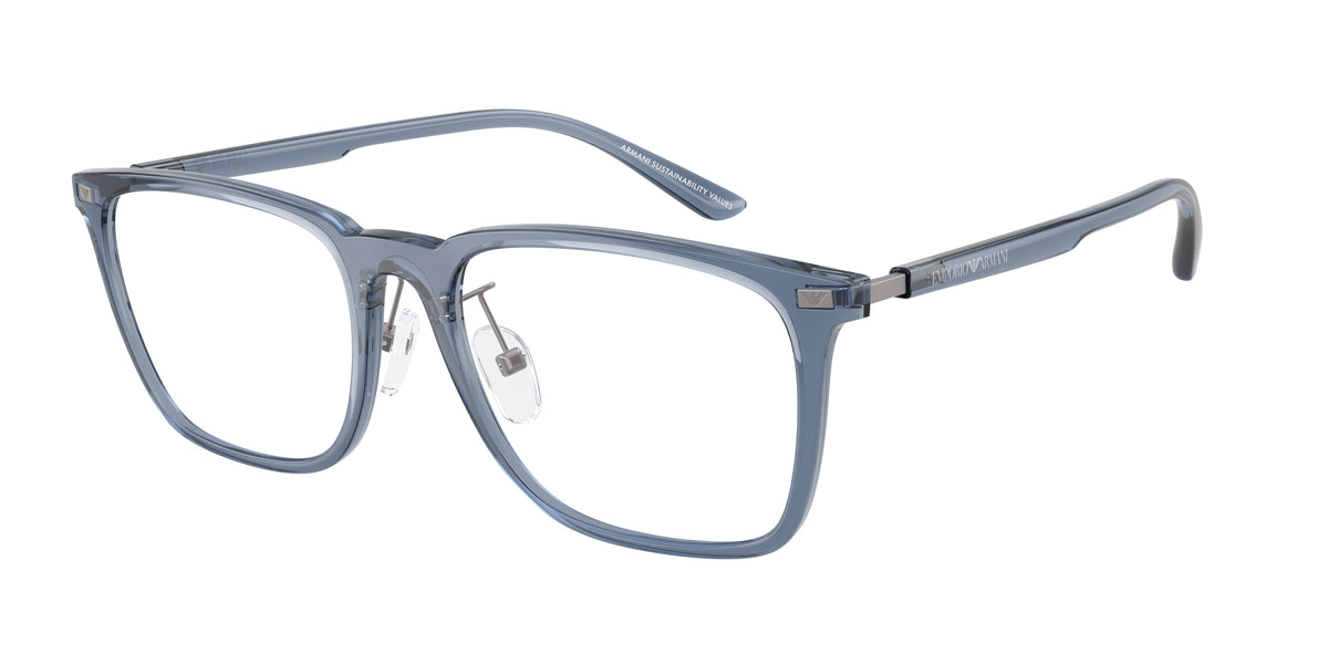 Emporio Armani EA3263D Shiny Transparent Blue Eyeglasses