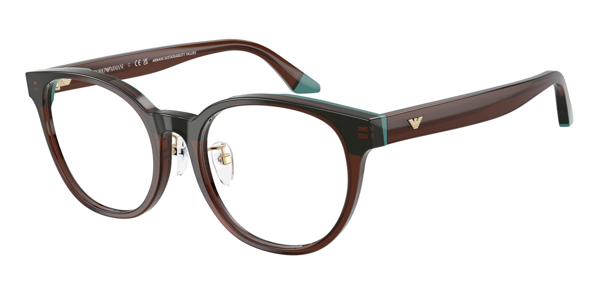 Emporio Armani EA3274F Transparent Brown/Teal Eyeglasses