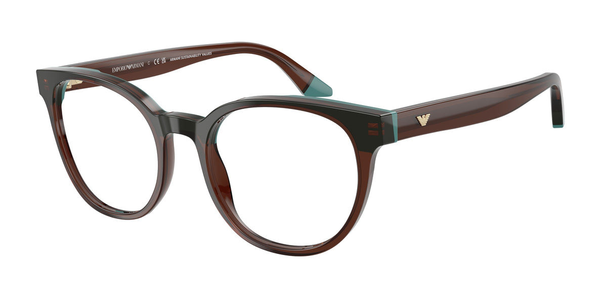 Emporio Armani EA3274 Transparent Brown/Teal Eyeglasses