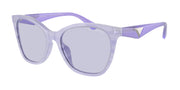 Emporio Armani EA4222U Shiny Striped Lilac Sunglasses