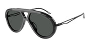 Emporio Armani EA4242U Shiny Striped Grey Sunglasses