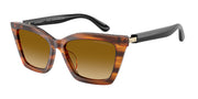 Emporio Armani EA4250U Shiny Striped Yellow Sunglasses