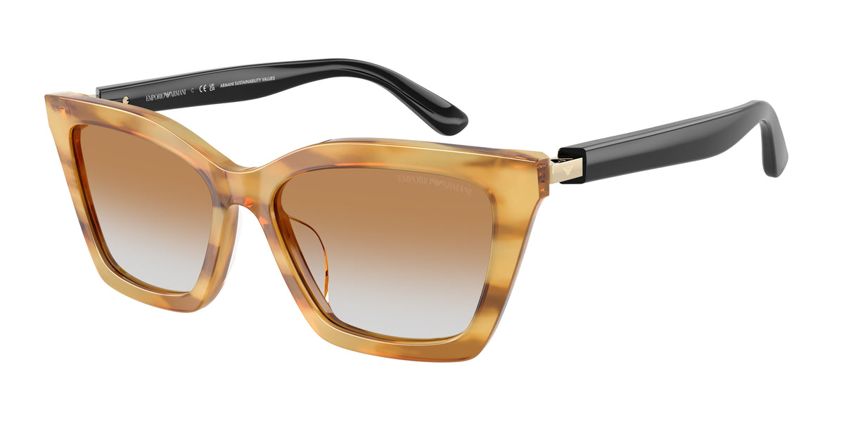 Emporio Armani EA4250U Shiny Striped Honey Sunglasses
