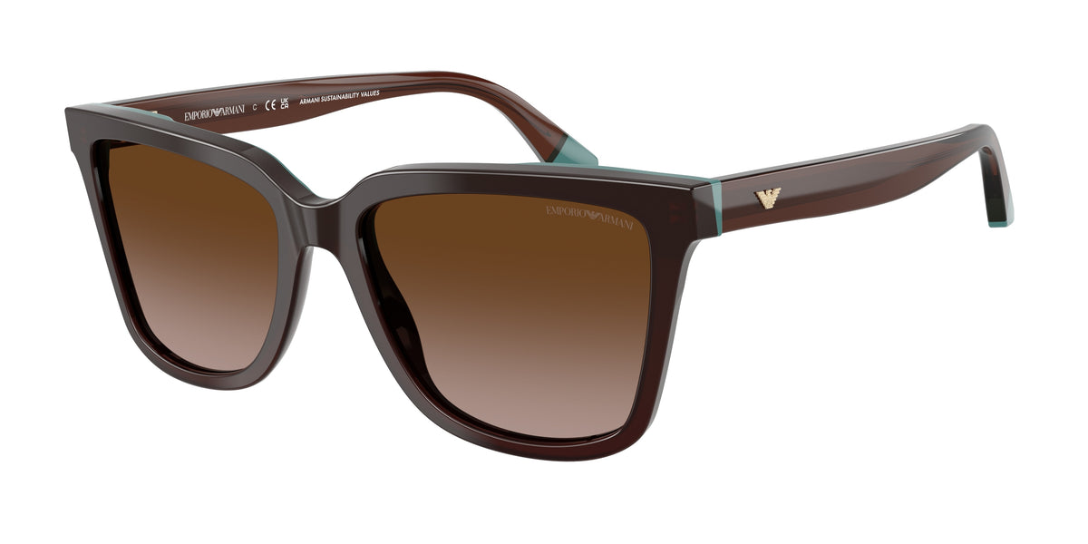 Emporio Armani EA4261 Transparent Brown/Teal Sunglasses