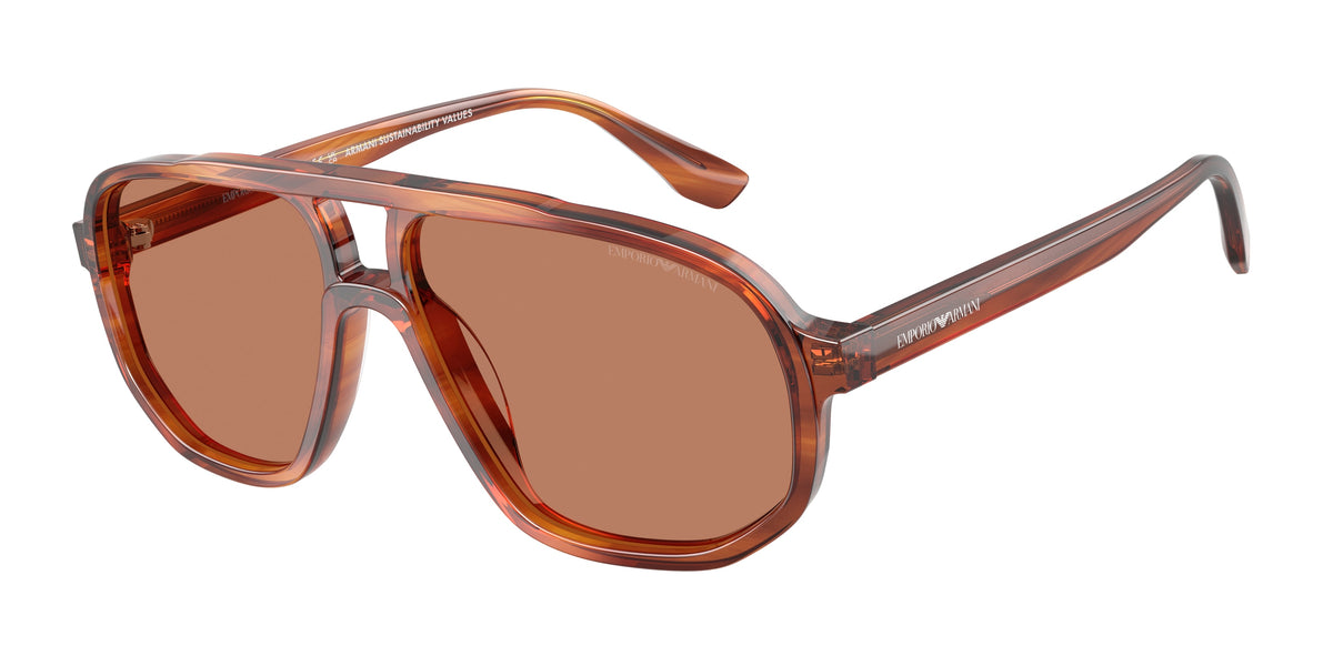 Emporio Armani EA4263U Striped Dark Brown Sunglasses