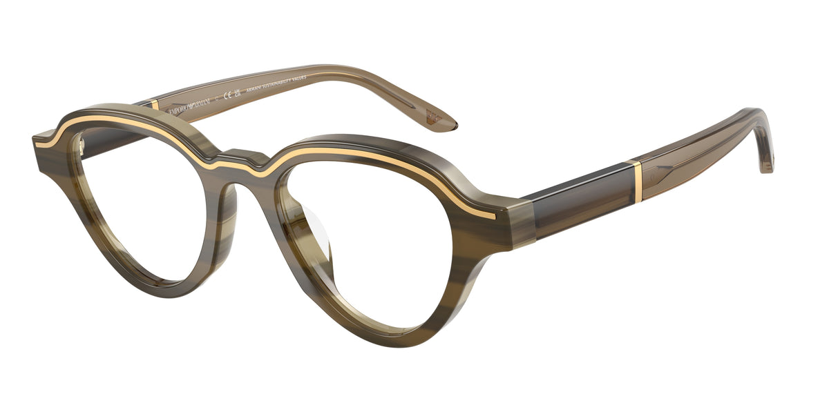 Emporio Armani EA4264U Brown On Striped Beige Sunglasses