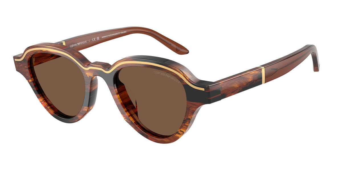 Emporio Armani EA4264U Striped Dark Brown Sunglasses