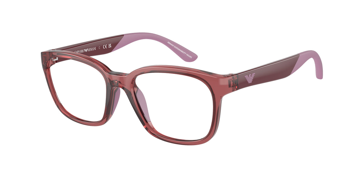 Emporio Armani EK3003 Shiny Transparent Red Eyeglasses Kids