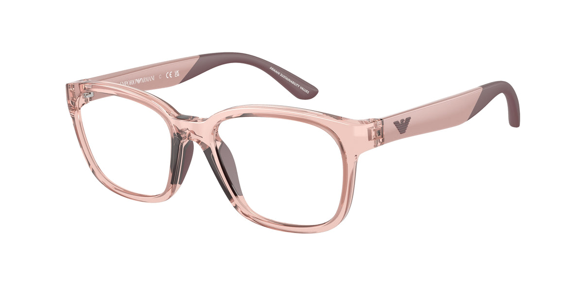 Emporio Armani EK3003 Shiny Transparent Pink Eyeglasses Kids