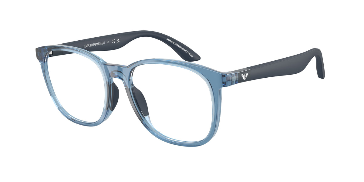 Emporio Armani EK3004 Shiny Transparent Blue Eyeglasses Kids