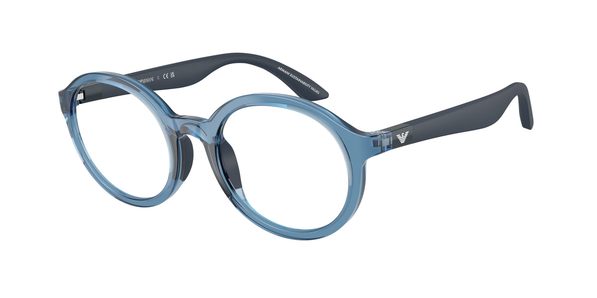 Emporio Armani EK3005 Shiny Transparent Blue Eyeglasses Kids