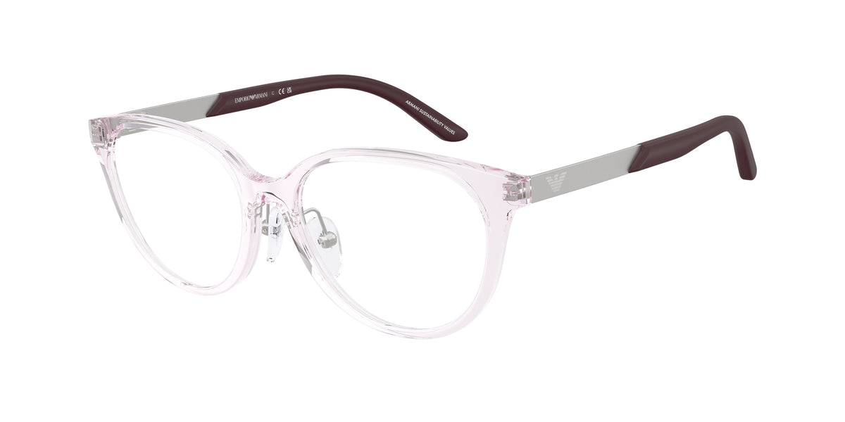 Emporio Armani EK3010 Shiny Transparent Pink Eyeglasses Kids
