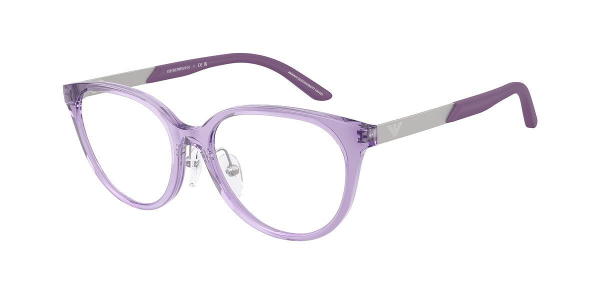 Emporio Armani EK3010 Shiny Transparent Violet Eyeglasses Kids