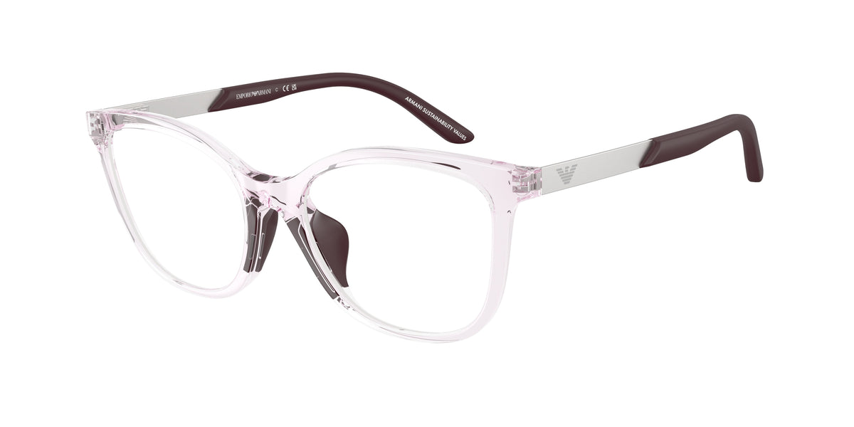 Emporio Armani EK3011U Shiny Transparent Pink Eyeglasses Kids