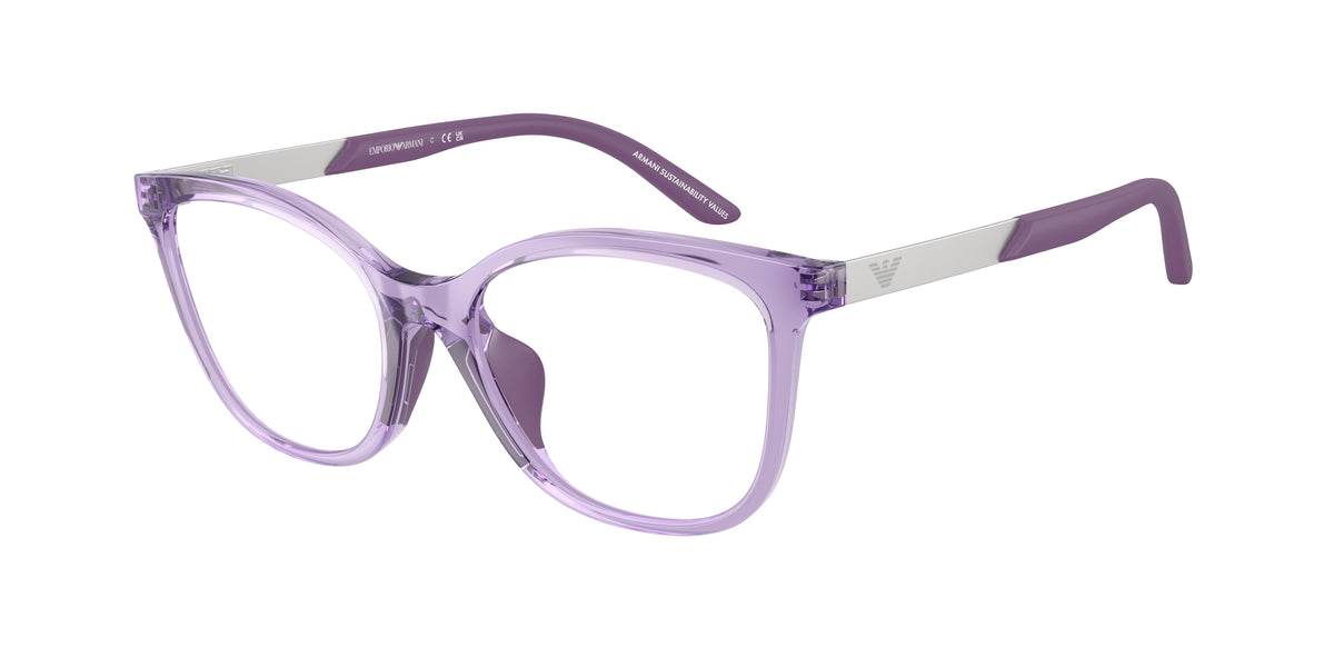 Emporio Armani EK3011U Shiny Transparent Violet Eyeglasses Kids