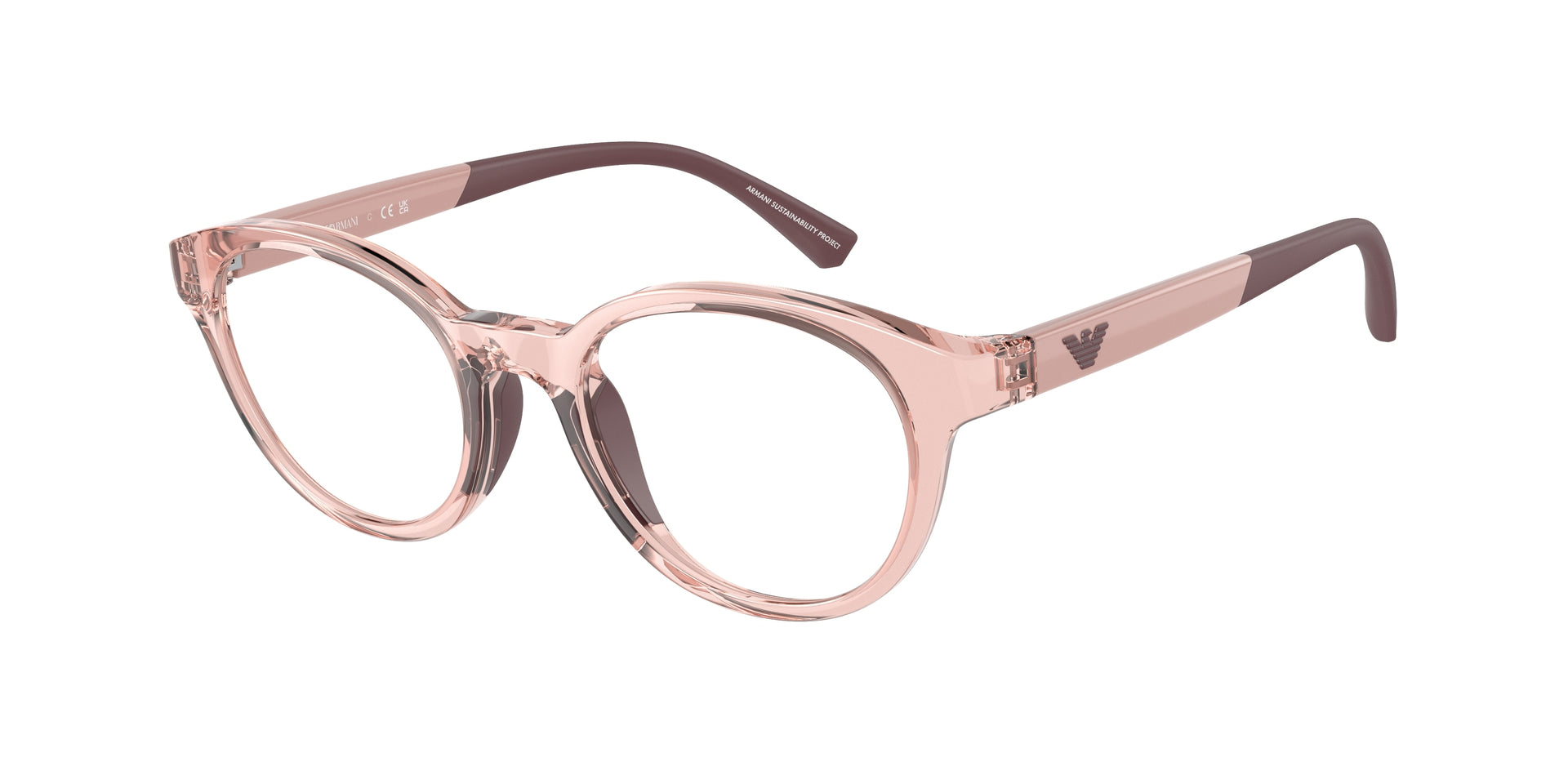 Emporio Armani EK3205 Shiny Transparent Pink Eyeglasses Kids