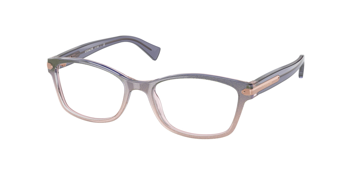 Coach HC6065 Shimmer Violet Peach Gradient Eyeglasses