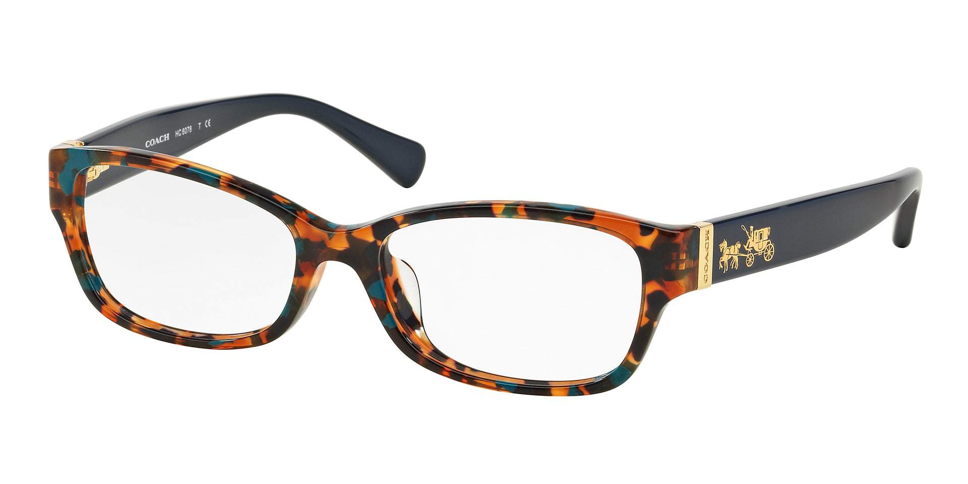 Coach HC6078 Teal Confetti Tortoise Eyeglasses